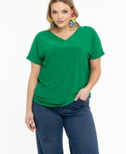 Yoek T-shirt v-hals | Groen | Maat 58/60