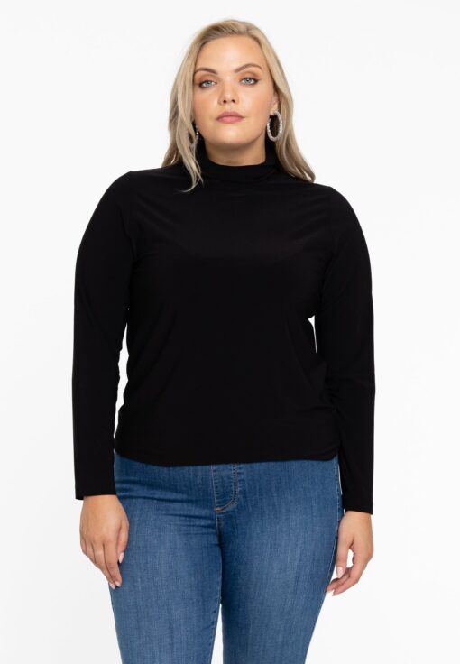 Yoek Shirt col | Zwart | Maat 46/48