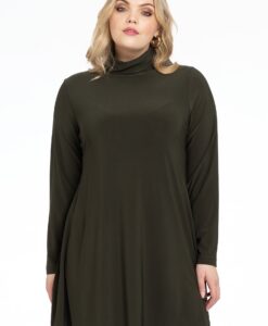 Yoek Tuniek met col wide bottom | Dark Green | Maat 46/48
