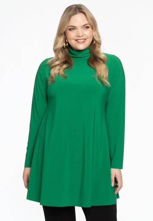 Yoek Tuniek met col wide bottom | Groen | Maat 46/48