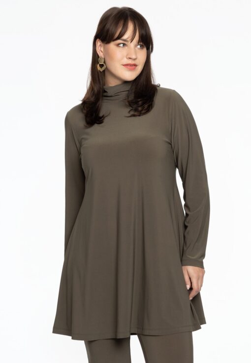 Yoek Tuniek met col wide bottom | Licht Groen | Maat 46/48