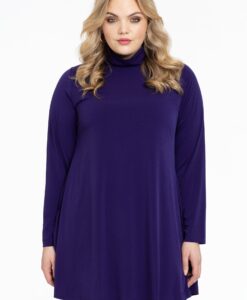 Yoek Tuniek met col wide bottom | Paars | Maat 50/52