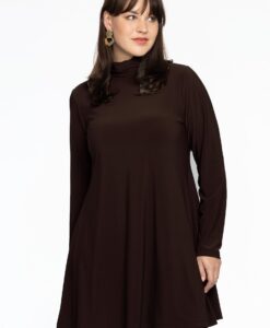 Yoek Tuniek met col wide bottom | Bruin | Maat 54/56