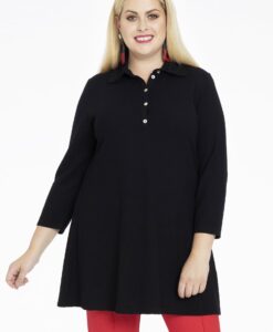 Yoek Tuniek flare | Zwart | Maat 46/48