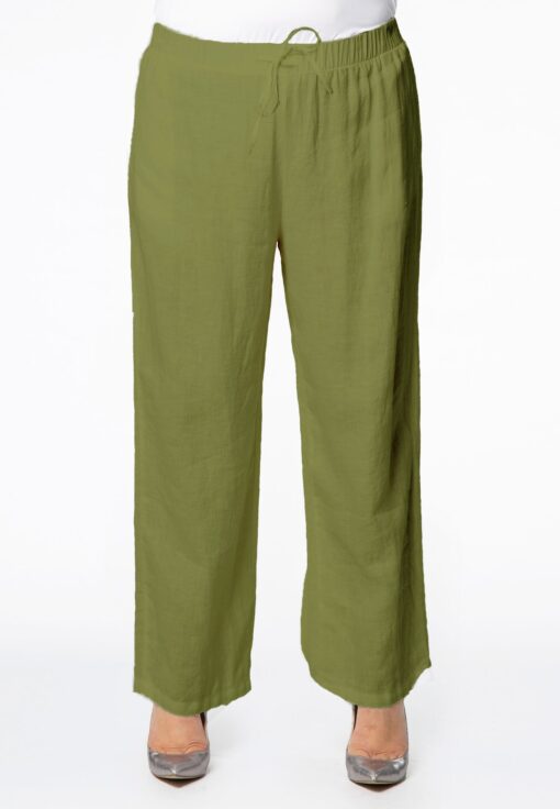 Yoek Broek taillekoord | Groen | Maat 58/60