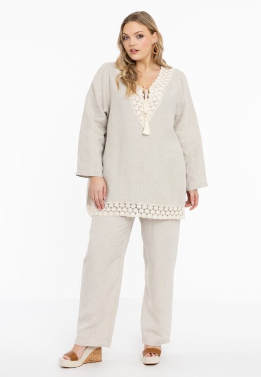 Yoek Broek taillekoord | Licht Bruin | Maat 58/60