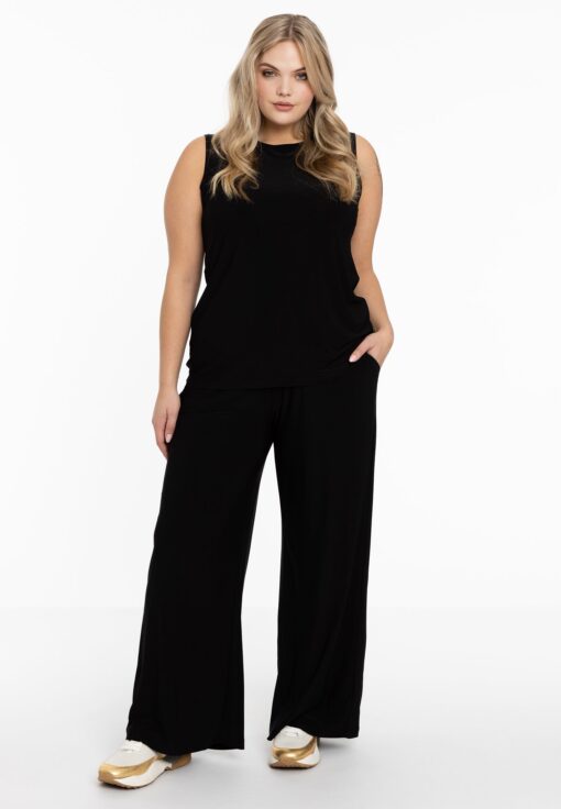 Yoek Extra wijde broek | Zwart | Maat 54/56