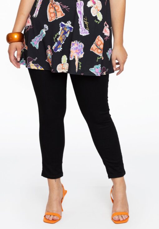 Yoek Jeans met rits | Zwart | Maat 54