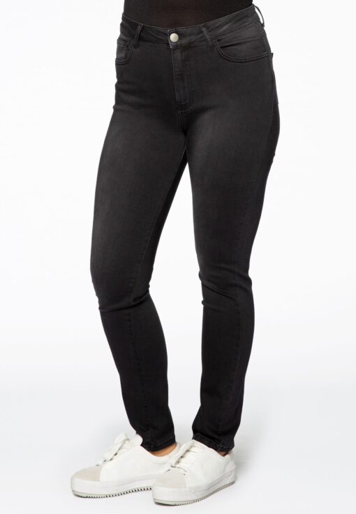 Yoek Dark washed jeans 5p DENIM | Zwart | Maat 56