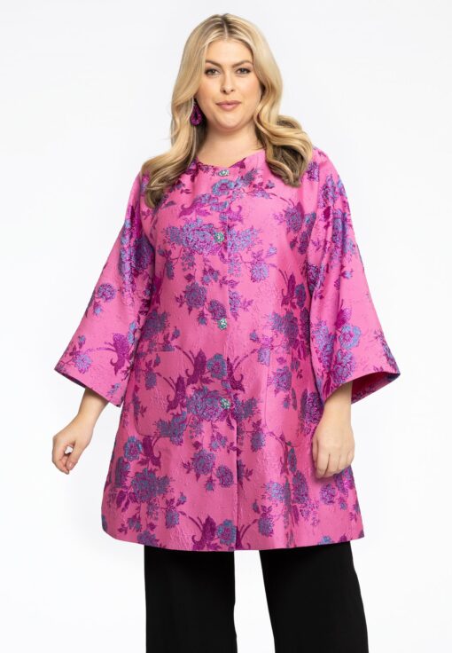 Yoek Jacket Brocade | Roze | Maat 54/56
