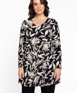 Yoek Tuniek geplooid NORALY | Zwart | Maat 58/60