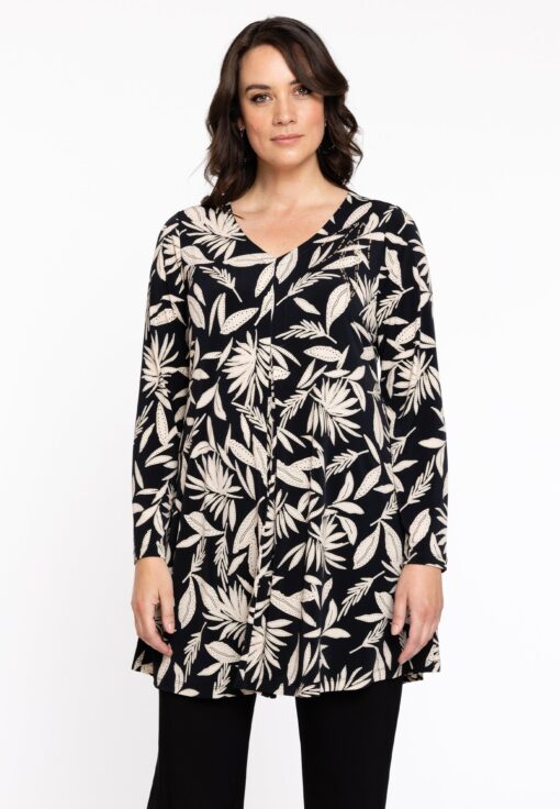 Yoek Tuniek geplooid NORALY | Zwart | Maat 58/60