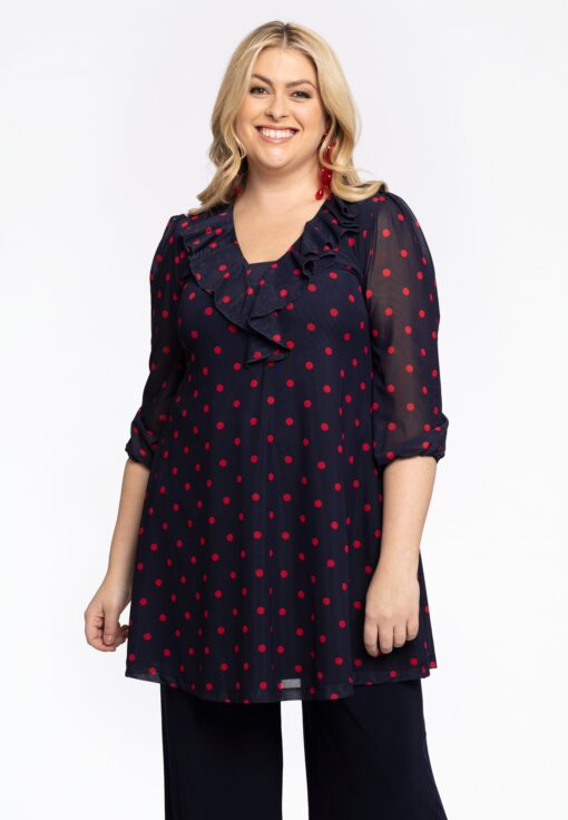 Yoek Tuniek Wide Bottom Dots | Blauw | Maat 58/60