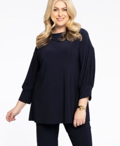 Yoek Tuniek met pofmouwen | Blauw | Maat 58/60