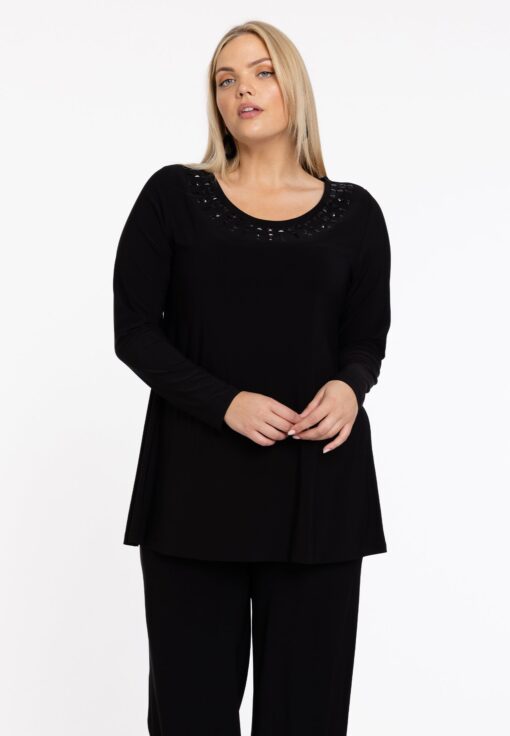 Yoek Tuniek Flare Stones | Zwart | Maat 58/60