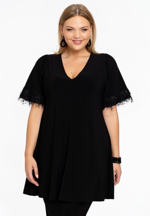 Yoek Tuniek wide bottom party | Zwart | Maat 58/60