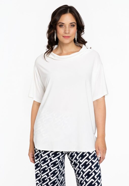 Yoek Tuniek met boothals | Beige | Maat 50/52