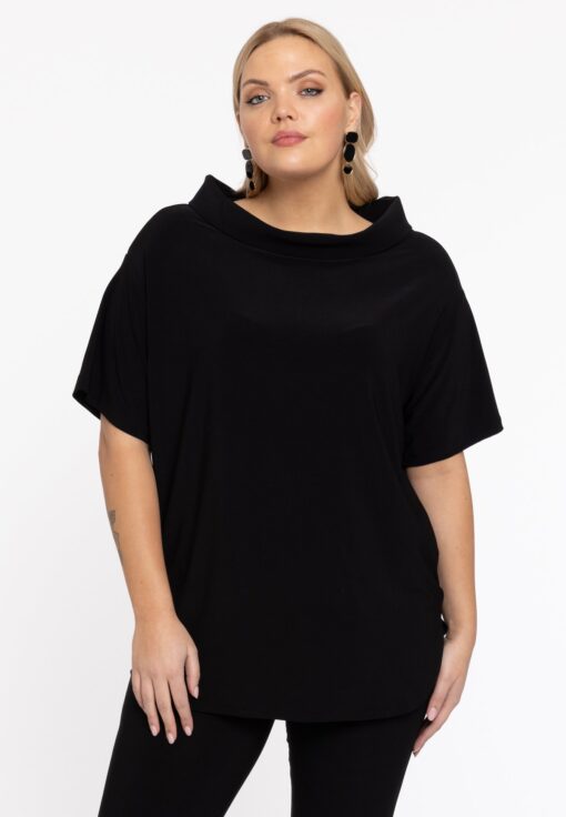 Yoek Tuniek met boothals | Zwart | Maat 54/56
