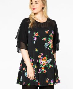 Yoek Tuniek mouwen ROSA | Zwart | Maat 58/60