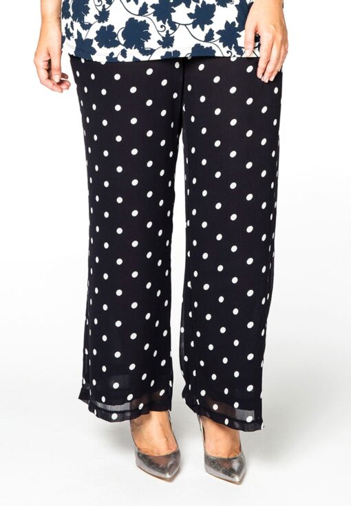 Yoek Lange broek DOTS | Blauw | Maat 54/56