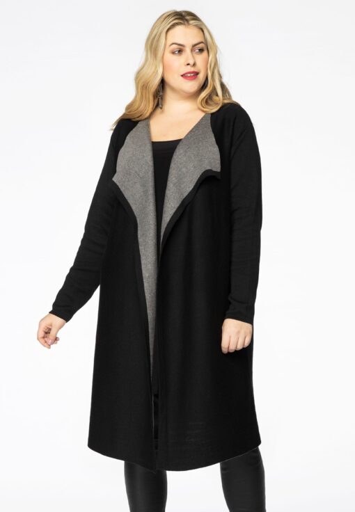 Yoek Vest met contrast | Zwart | Maat 58/60