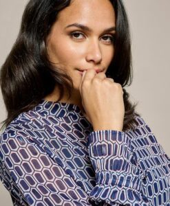 Irina Print Blouse Navy / Multi