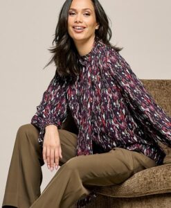 Irina Print Blouse Taupe / Multi