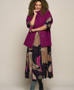 Isra Vest Dark Berry Maxi