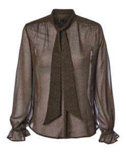 Janet Print Blouse Olijfgroen / Rood