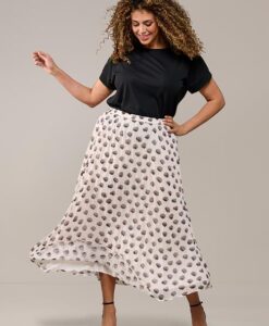 Nikita Plisse Rok Off White Maxi