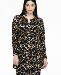 Yoek Tuniek met plooien WILD | Zwart | Maat 54/56