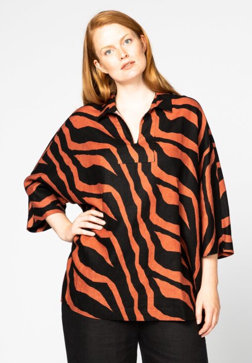 Yoek Blouse-shirt | Oranje | Maat 54/56