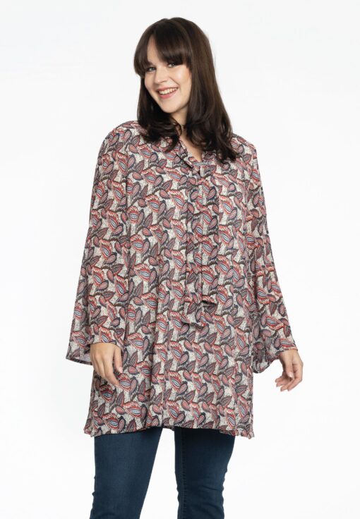Yoek Blouse met shawl FIESTA | Beige | Maat 58/60