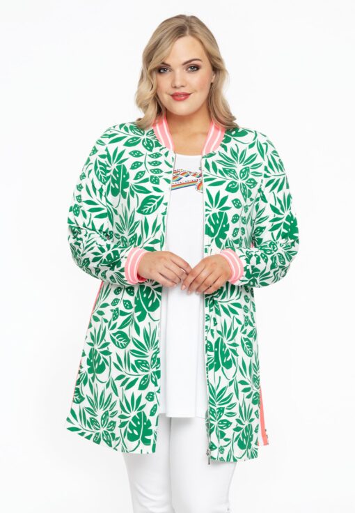 Yoek Cardi-jack wide bottom MYKONOS | Groen | Maat 58/60