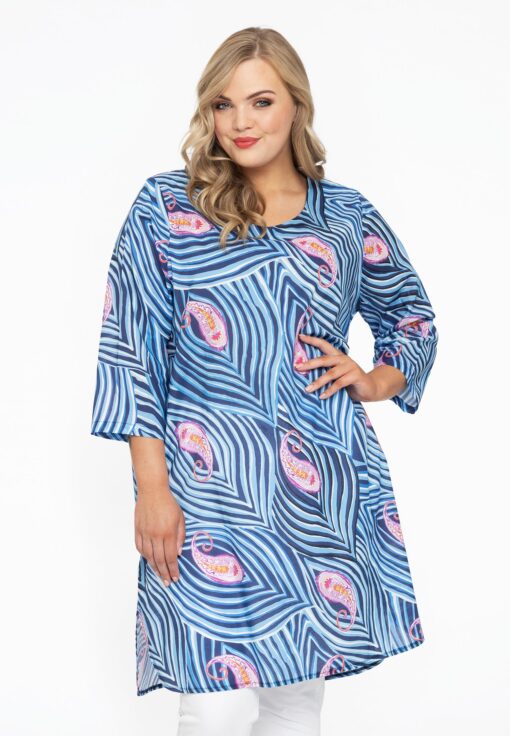 Yoek Tuniek PAISLEY | Blauw | Maat 58/60