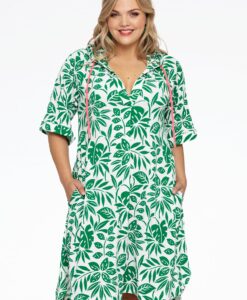 Yoek Tuniek met capuchon MYKONOS | Groen | Maat 50/52