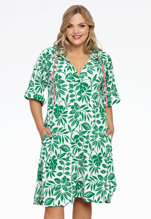 Yoek Tuniek met capuchon MYKONOS | Groen | Maat 50/52