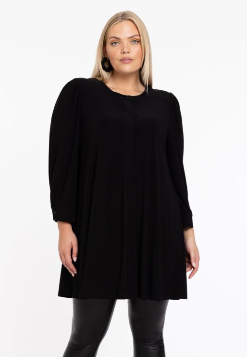 Yoek Tuniek wide bottom | Zwart | Maat 46/48