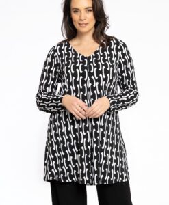 Yoek Tuniek met V-hals BETA | Zwart | Maat 54/56