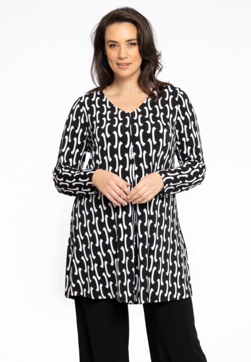 Yoek Tuniek met V-hals BETA | Zwart | Maat 54/56