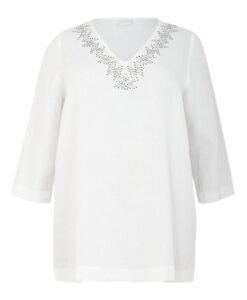Yoek Tuniek met strass | Wit | Maat 58/60