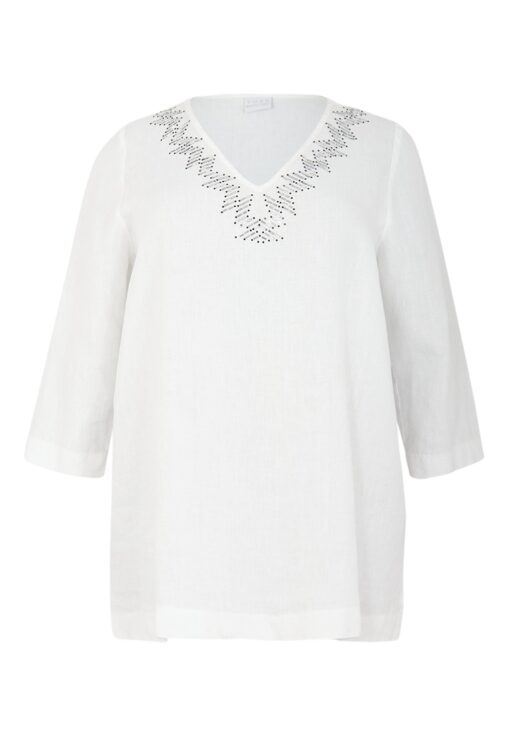 Yoek Tuniek met strass | Wit | Maat 58/60
