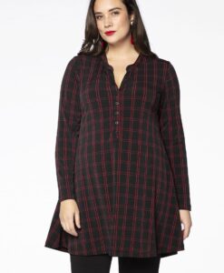 Yoek Tuniek CHECK wide bottom | Zwart | Maat 58/60