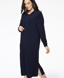 Yoek Jurk met capuchon | Blauw | Maat 58/60