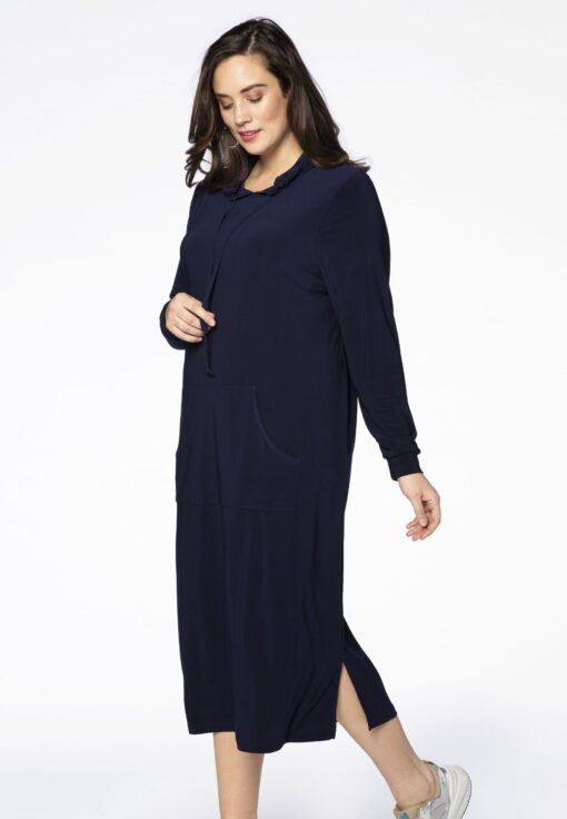 Yoek Jurk met capuchon | Blauw | Maat 58/60