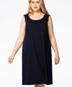 Yoek Jurk A-line STRETCH | Blauw | Maat 58/60