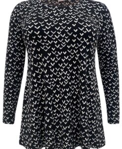 Yoek Tuniek flare VENCE | Zwart | Maat 46/48