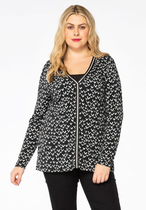 Yoek Shirt relax VENCE | Zwart | Maat 58/60