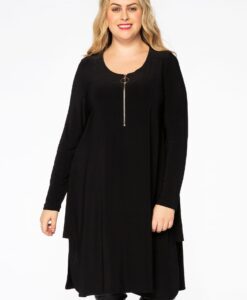 Yoek Tuniek met rits | Zwart | Maat 58/60