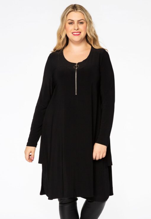 Yoek Tuniek met rits | Zwart | Maat 58/60